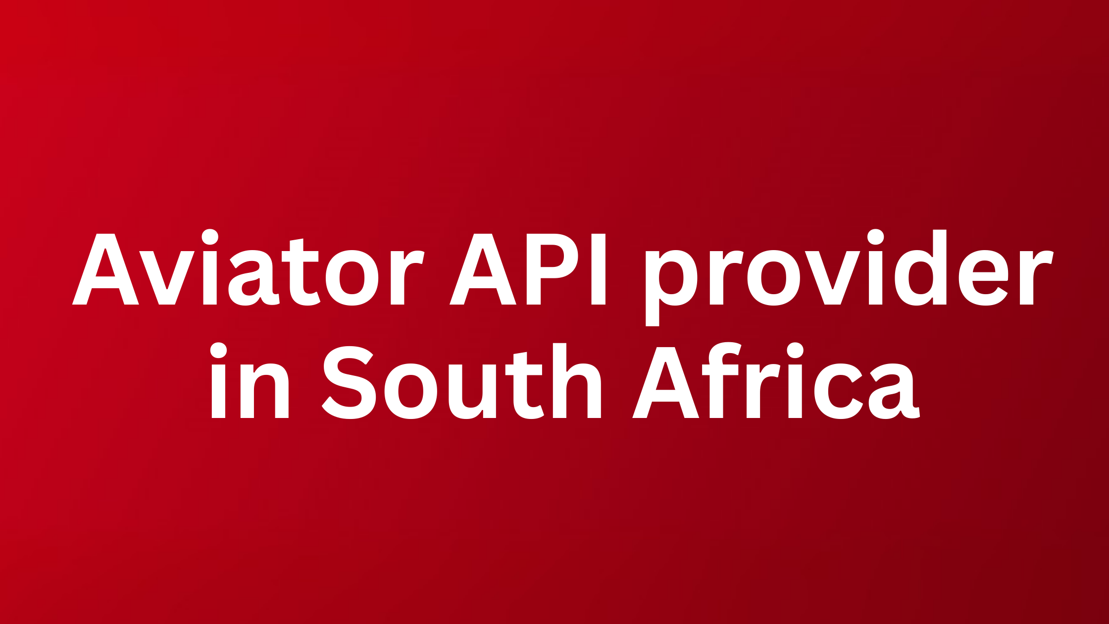 Aviator API Provider