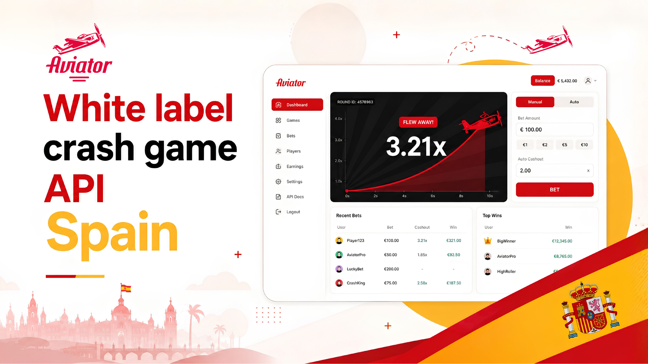 White Label Crash Game API Spain